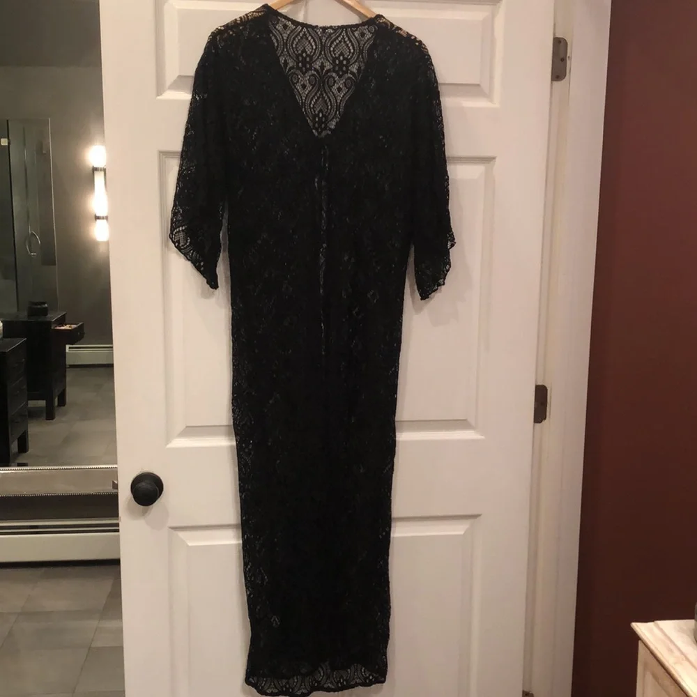 Elan Beach Long Black Lace Cover Up - Picture 13 of 15